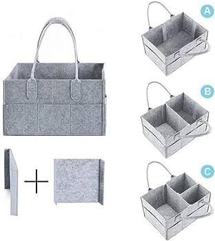 Baby Diaper Organizer Caddy — Waterproof  Storage Bag with Handles
