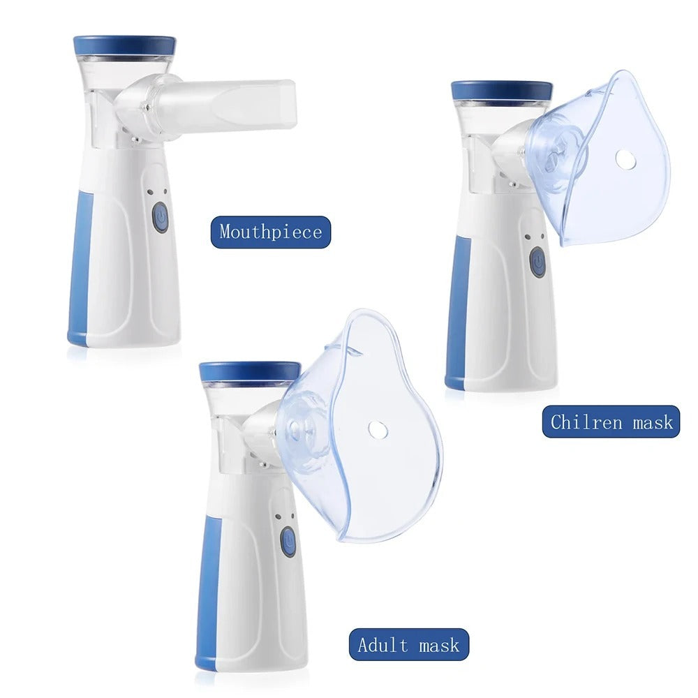 Mini Portable Silent Nebulizer — Handheld Mesh Inhaler & Atomizer for Asthma, COPD & Respiratory Relief | All Ages