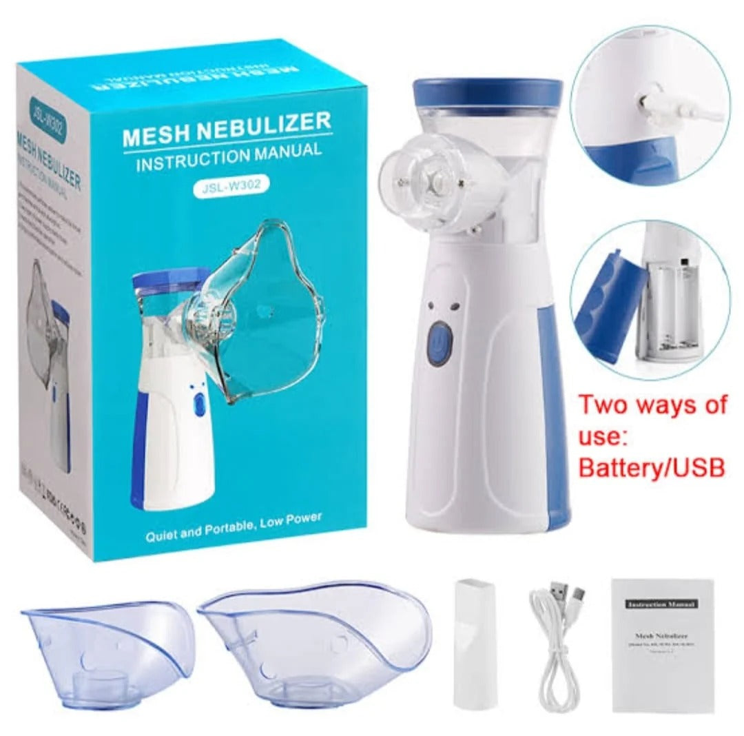 Mini Portable Silent Nebulizer — Handheld Mesh Inhaler & Atomizer for Asthma, COPD & Respiratory Relief | All Ages